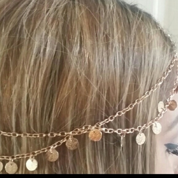 Gold Draped Charm Head Chain - Picture 3 of 7